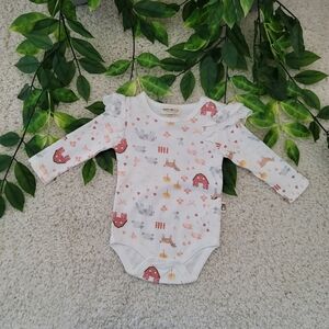 Baby Girl Farm Long Sleeve Onesie (3-6 Months)